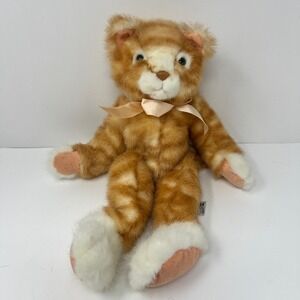 Russ Berrie Scratch Tabby Cat Plush Orange Striped Kitty Stuffed Animal Toy 12"
